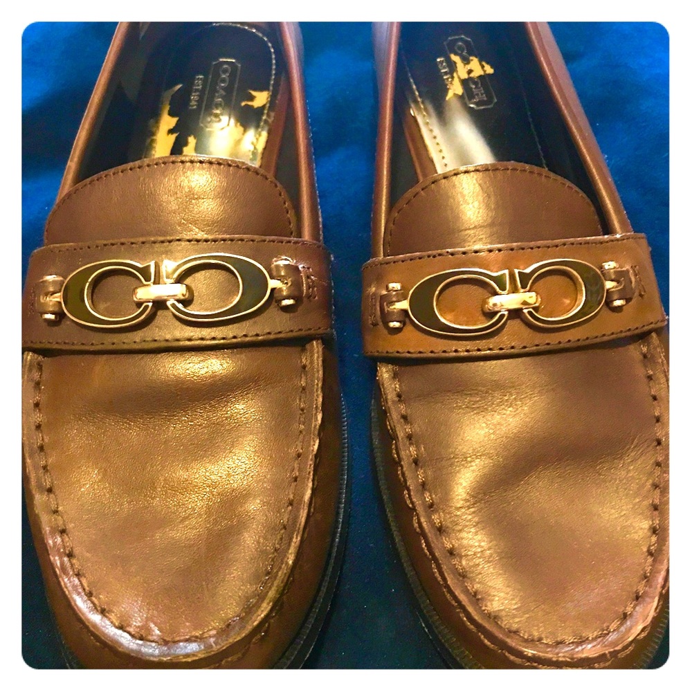 Coach loafers brown size 8